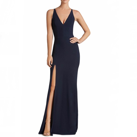 Dress the Population bridal Iris Dress Large navy - Picture 1 of 4